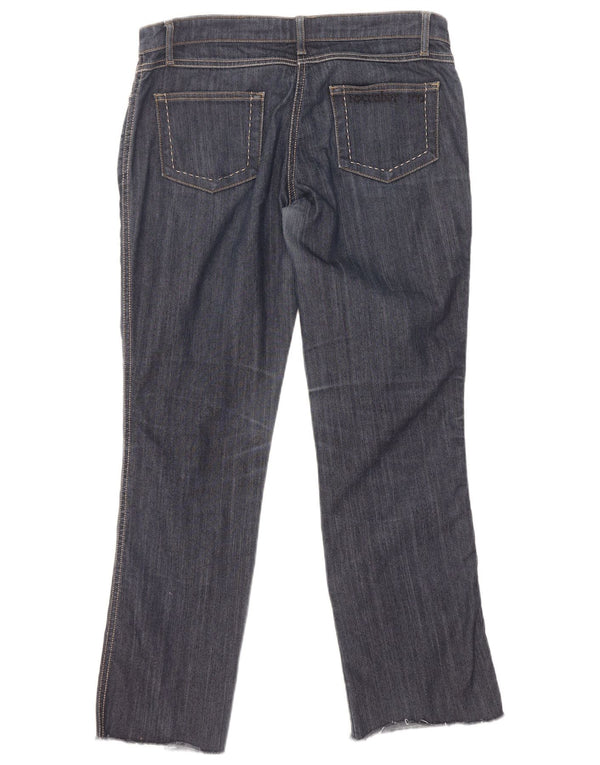 Roccobarocco Womens Straight Jeans W32 L29 Navy Blue Cotton