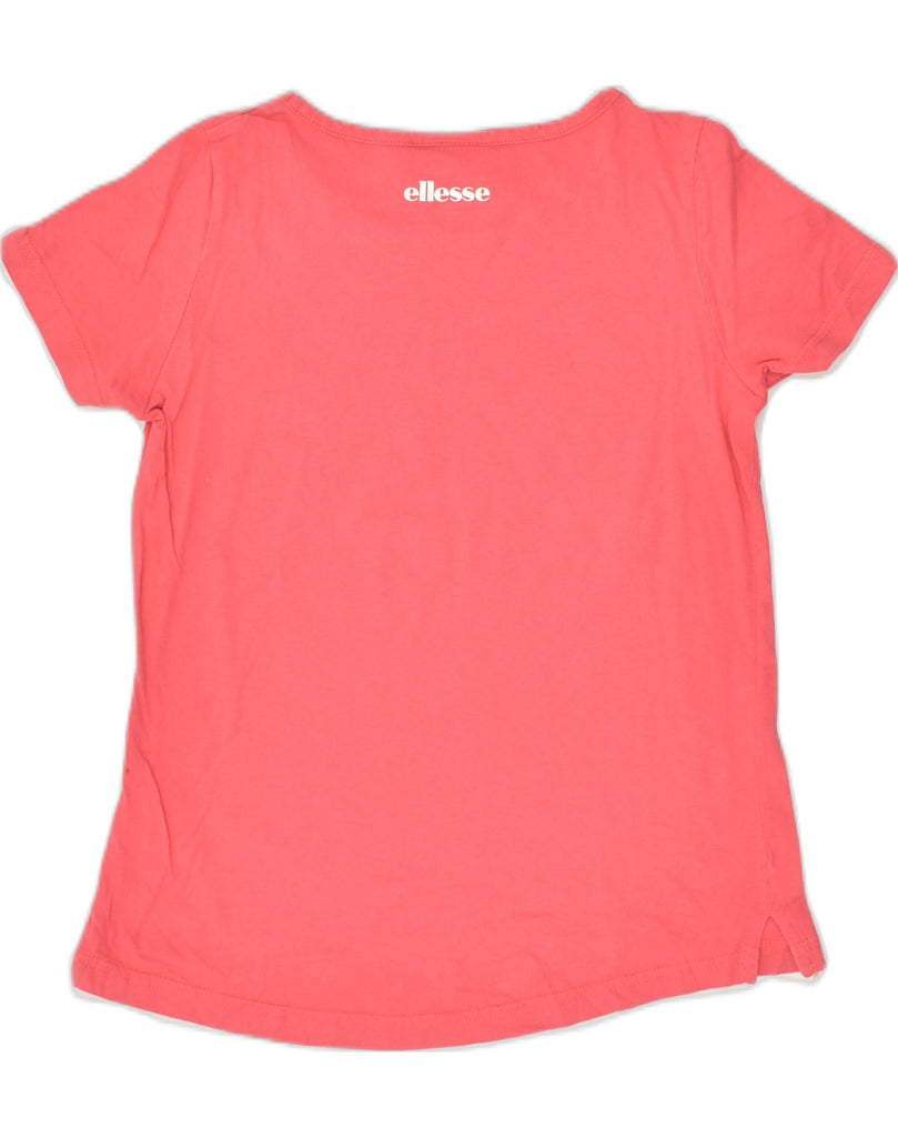 ELLESSE Girls Graphic T-Shirt Top 11-12 Years Pink Cotton | Vintage Ellesse | Thrift | Second-Hand Ellesse | Used Clothing | Messina Hembry 