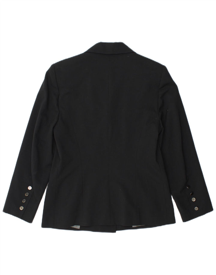 Cacharel Womens Double Breasted Blazer Jacket IT 38 XS Black Polyester