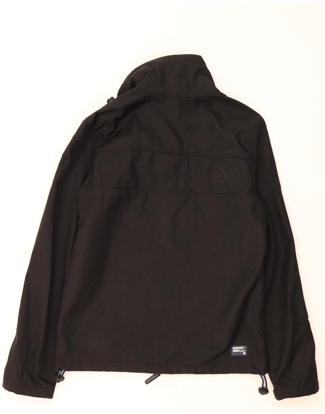 Superdry Mens Windtrekker Windbreaker Jacket UK 38 Medium Black Polyester