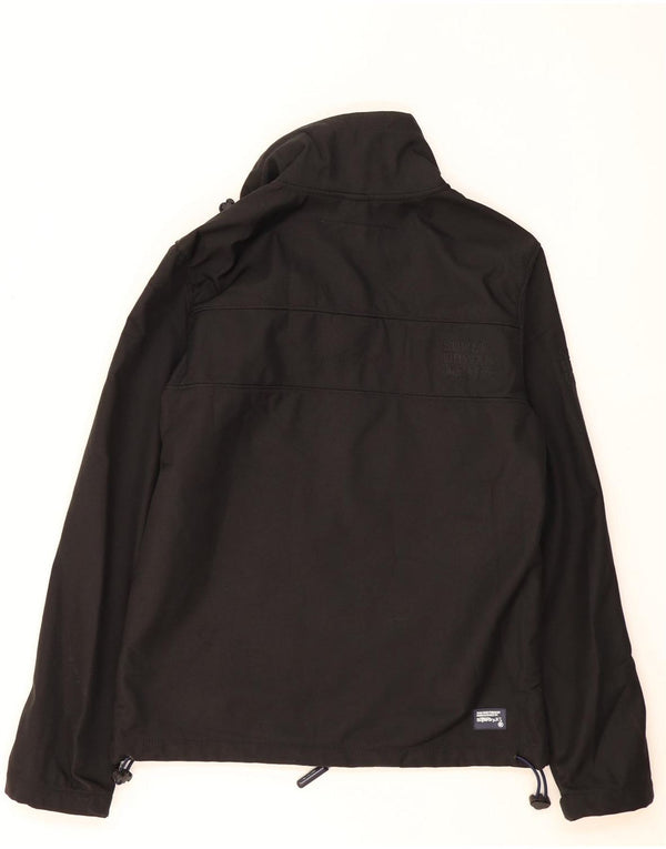 Superdry Mens Windtrekker Windbreaker Jacket UK 38 Medium Black Polyester