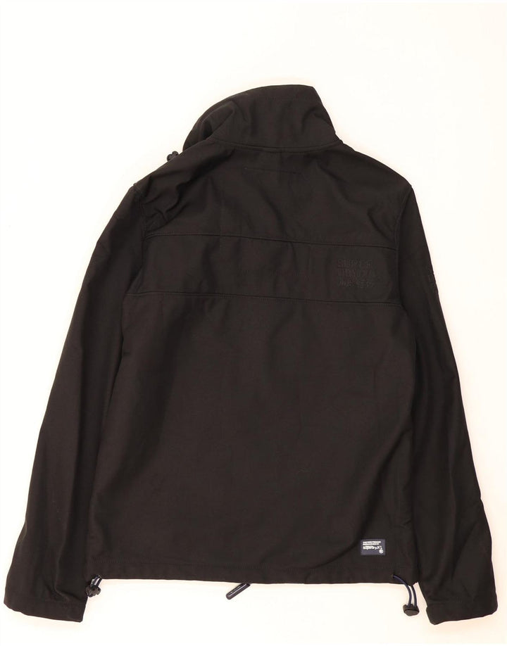 Superdry Mens Windtrekker Windbreaker Jacket UK 38 Medium Black Polyester