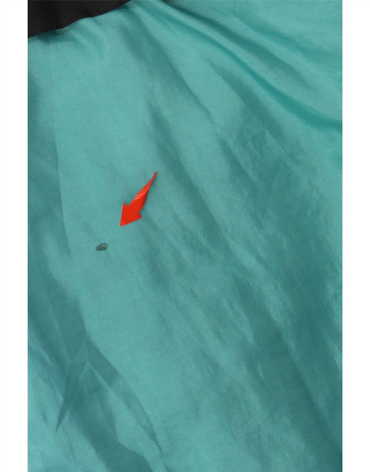 VINTAGE Mens Loose Fit Tracksuit Top Jacket Large Turquoise Colourblock