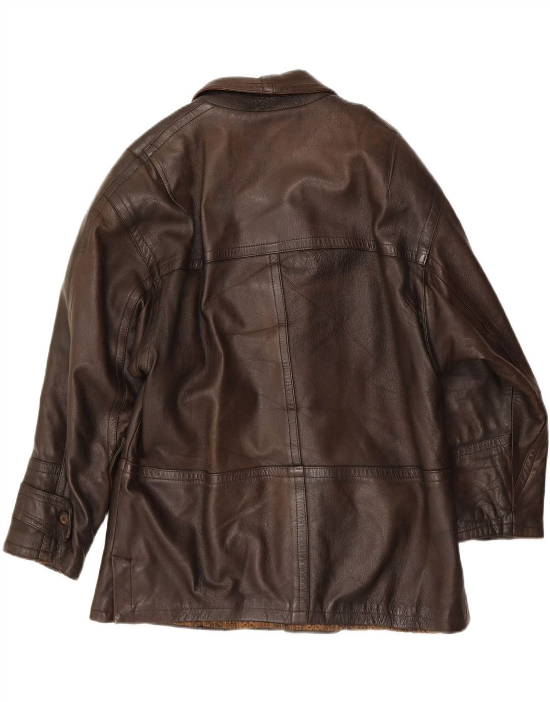 LAVORAZIONE ARTIGIANA Mens Leather Jacket IT 48 Medium Brown Leather Vintage Lavorazione Artigiana and Second-Hand Lavorazione Artigiana from Messina Hembry 