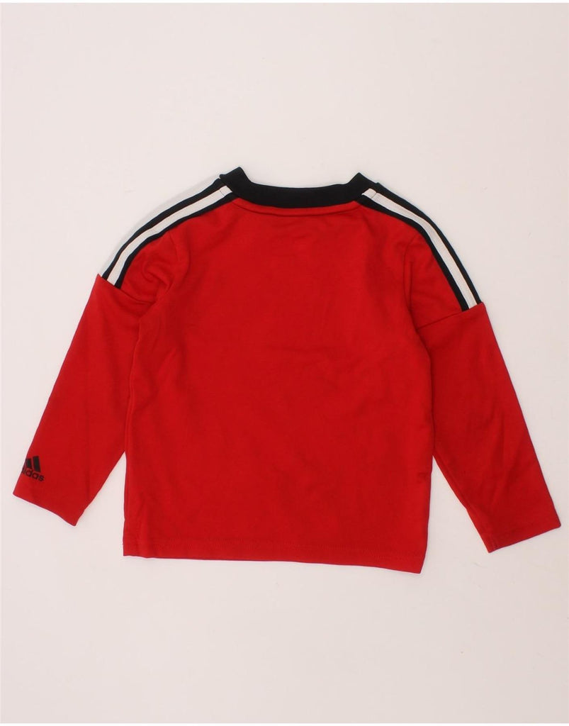 ADIDAS Baby Boys Graphic Top Long Sleeve 12-18 Months Red Polyester Vintage Adidas and Second-Hand Adidas from Messina Hembry 