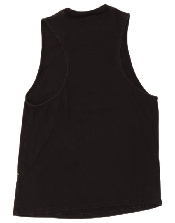 Adidas Womens Graphic Vest Top UK 8 Small Black Cotton