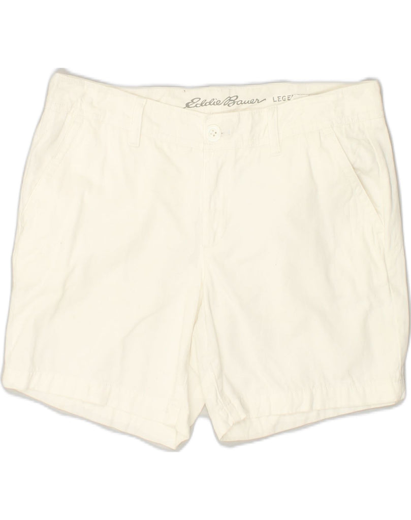 EDDIE BAUER Womens Chino Shorts US 8 Medium W32  White Cotton | Vintage Eddie Bauer | Thrift | Second-Hand Eddie Bauer | Used Clothing | Messina Hembry 