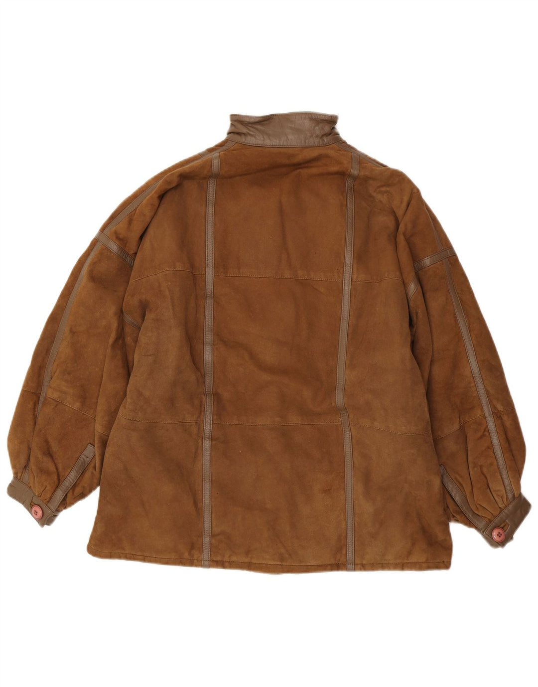 Vintage Womens Oversized Suede Jacket IT 42 Medium Brown