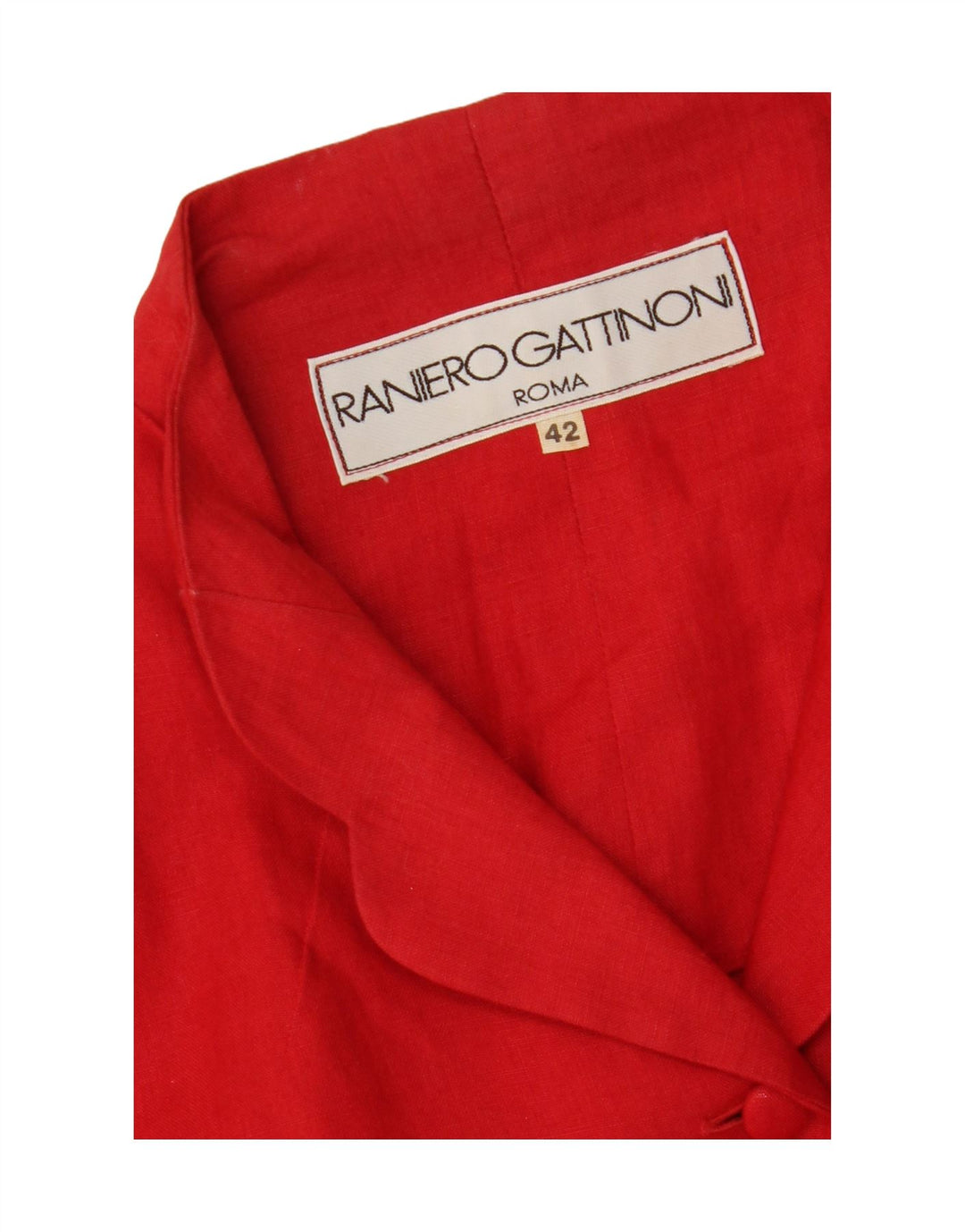 RANIERO GATTINONI  Womens Long Sleeve Blazer Jacket IT 42 Medium Red