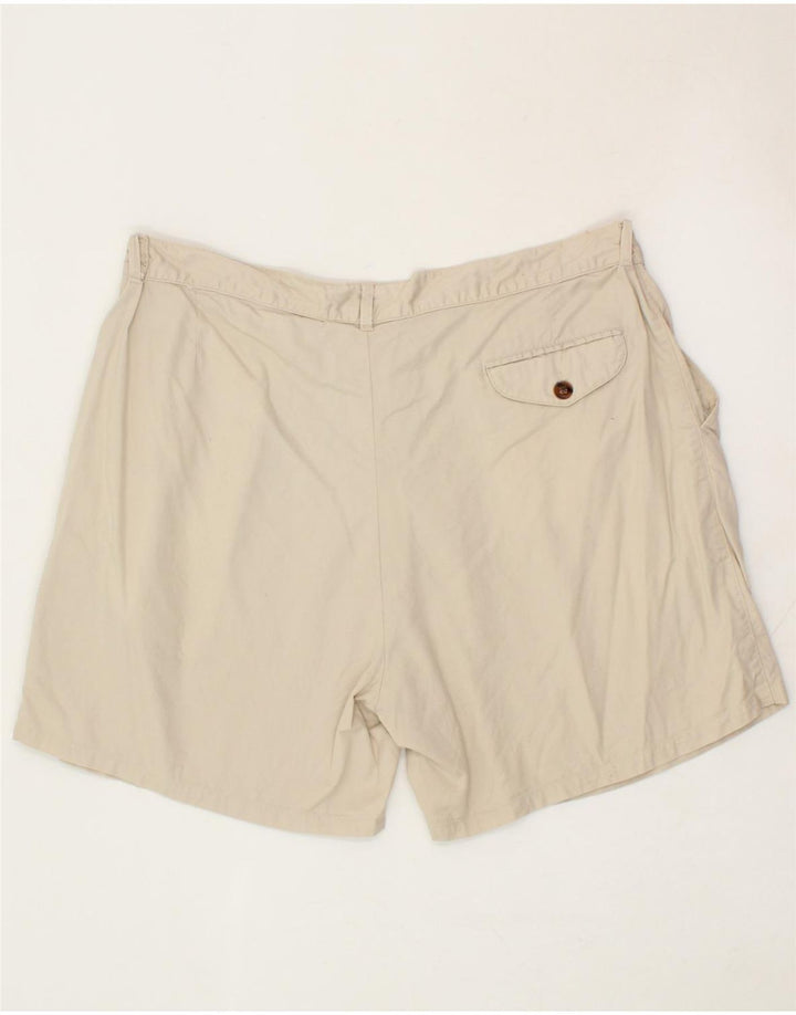 LEADER Mens Pegged Chino Shorts IT 58 4XL W36  Beige Vintage Leader and Second-Hand Leader from Messina Hembry 
