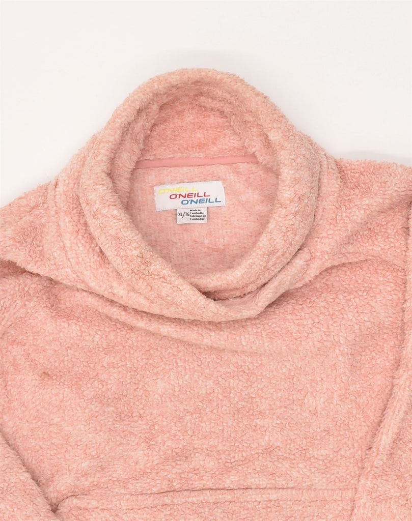 O'NEILL Womens Fleece Roll Neck Jumper Sweater UK 18 XL Pink Polyester | Vintage O'Neill | Thrift | Second-Hand O'Neill | Used Clothing | Messina Hembry 