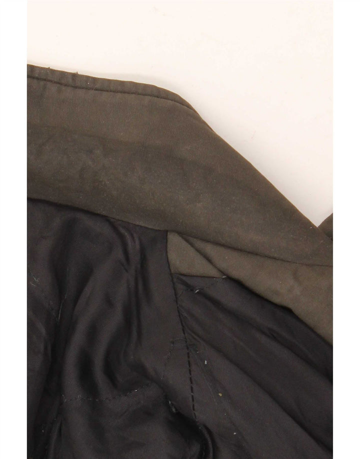 Vintage Mens Loose Fit Bomber Jacket IT 48 Medium Grey Colourblock Viscose