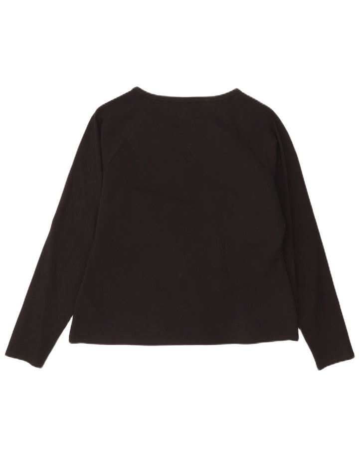Karen Millen Womens Blouse Top UK 16 Large Black Striped