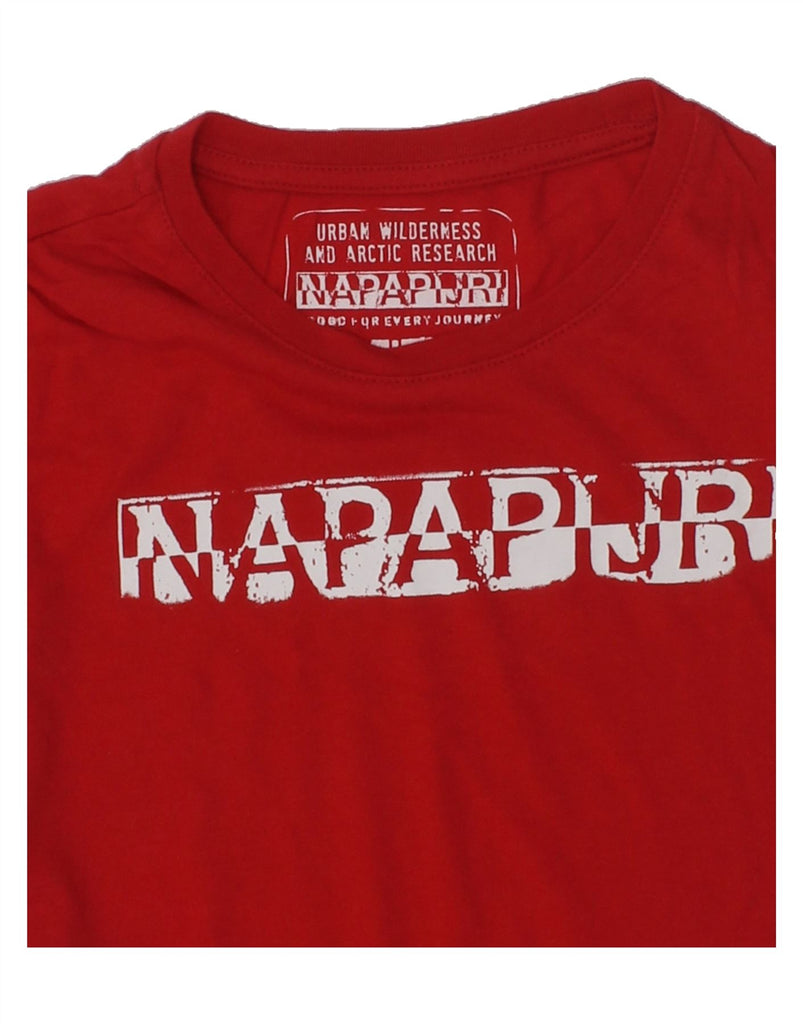 NAPAPIJRI Boys Graphic T-Shirt Top 5-6 Years Red | Vintage Napapijri | Thrift | Second-Hand Napapijri | Used Clothing | Messina Hembry 