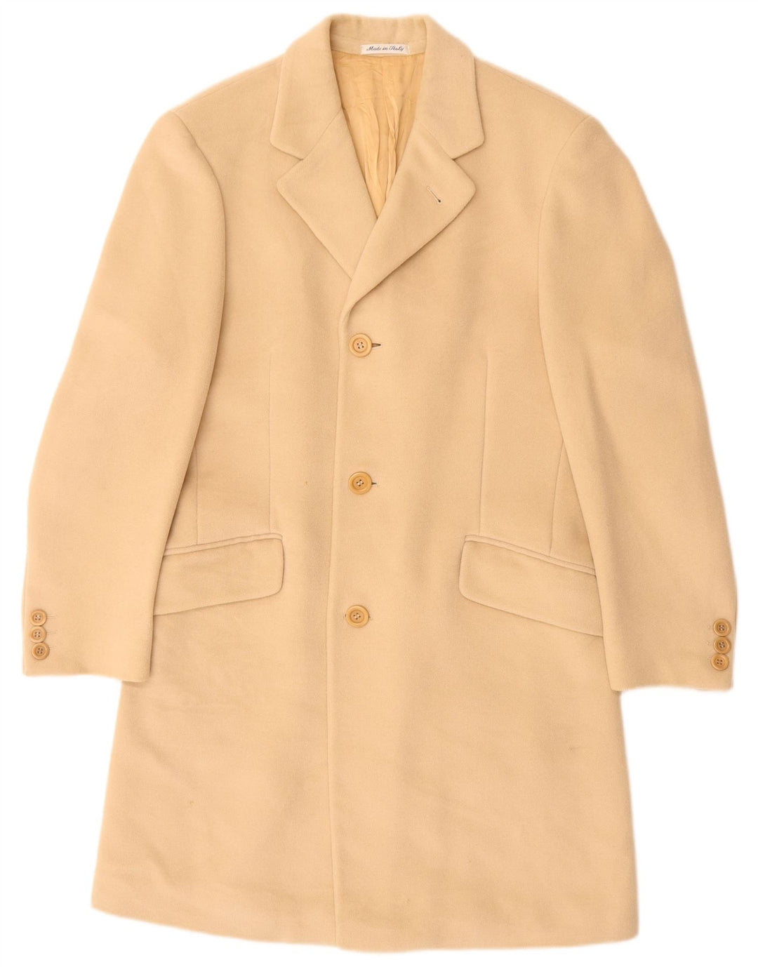 Pal Zileri Mens Overcoat IT 46 Small Beige Virgin Wool