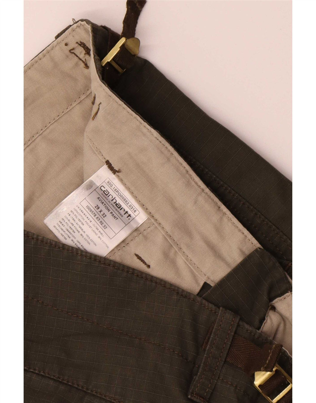 Carhartt Womens Slim Cargo Trousers W29 L26 Khaki Cotton