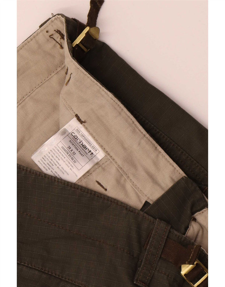 Carhartt Womens Slim Cargo Trousers W29 L26 Khaki Cotton