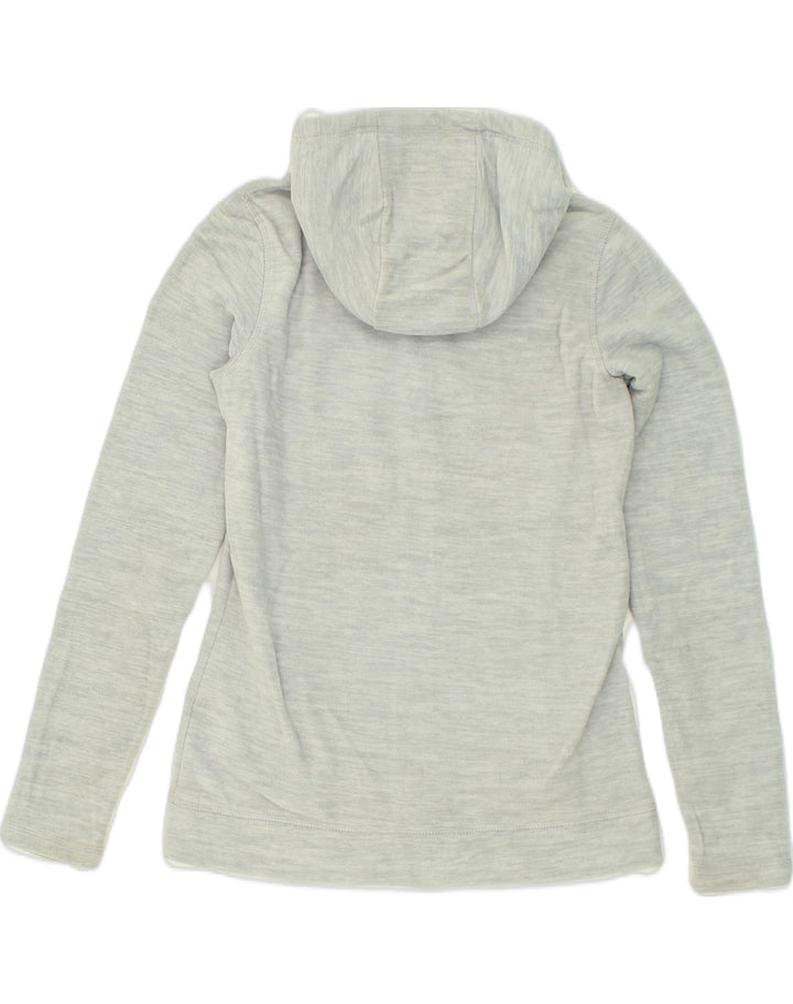 MOUNTAIN WAREHOUSE Womens Hooded Fleece Jacket UK 8 Small  Grey Polyester | Vintage Mountain Warehouse | Thrift | Second-Hand Mountain Warehouse | Used Clothing | Messina Hembry 