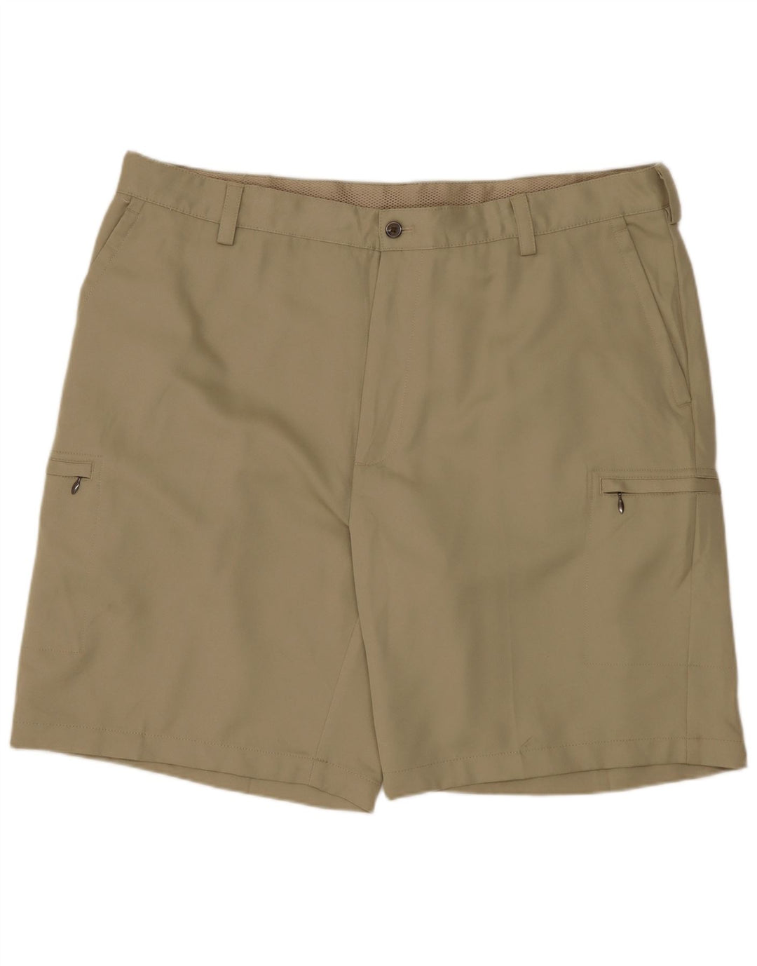 IZOD Mens Cargo Shorts W40 XL Beige Polyester