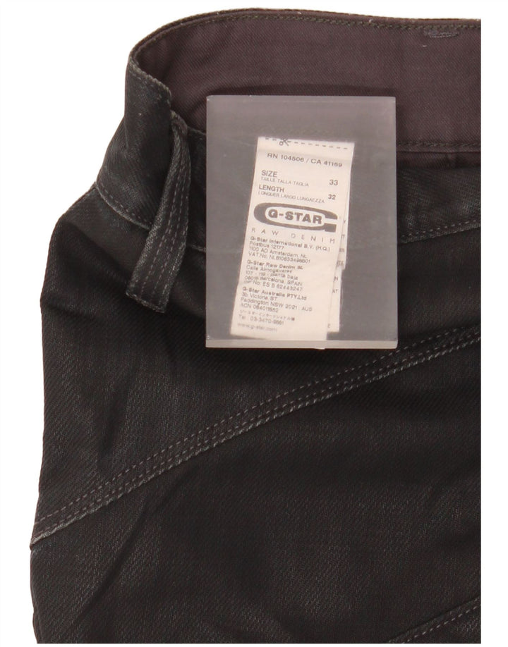 G-Star Mens Slim Cargo Trousers W33 L32 Black Cotton