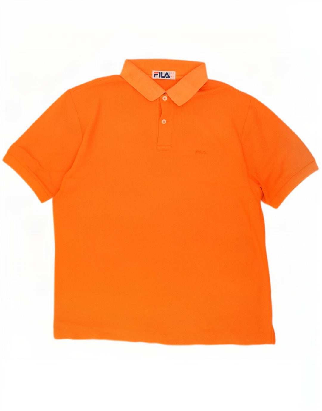 Fila Mens Polo Shirt IT 46 Small Orange Cotton