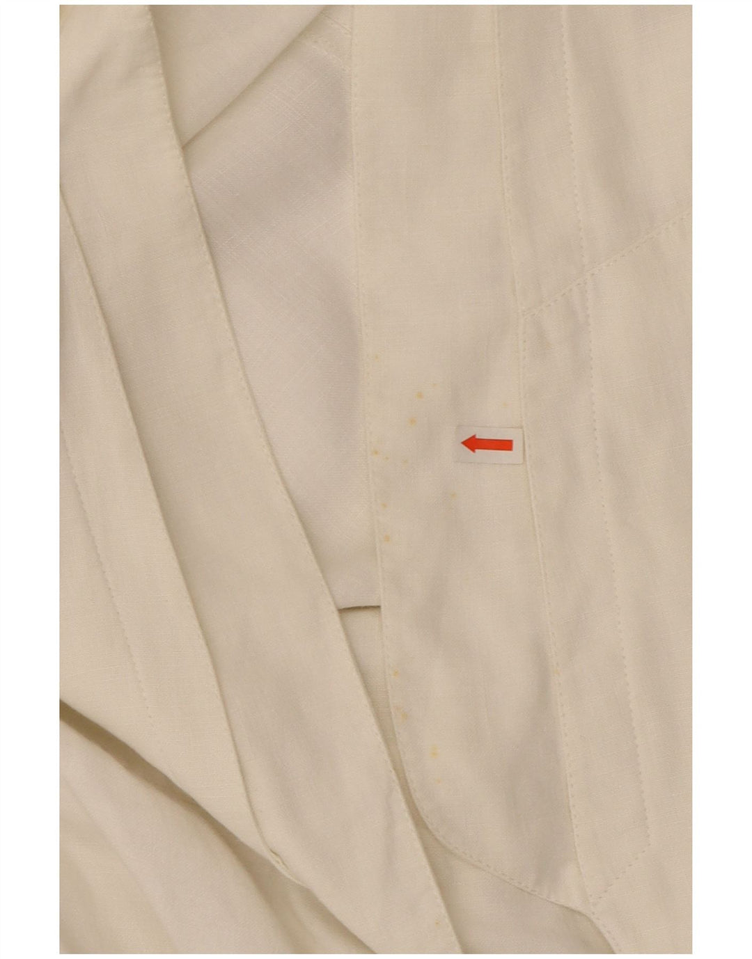 Claude Montana Womens Crop Blazer Jacket UK 12 Medium White Linen