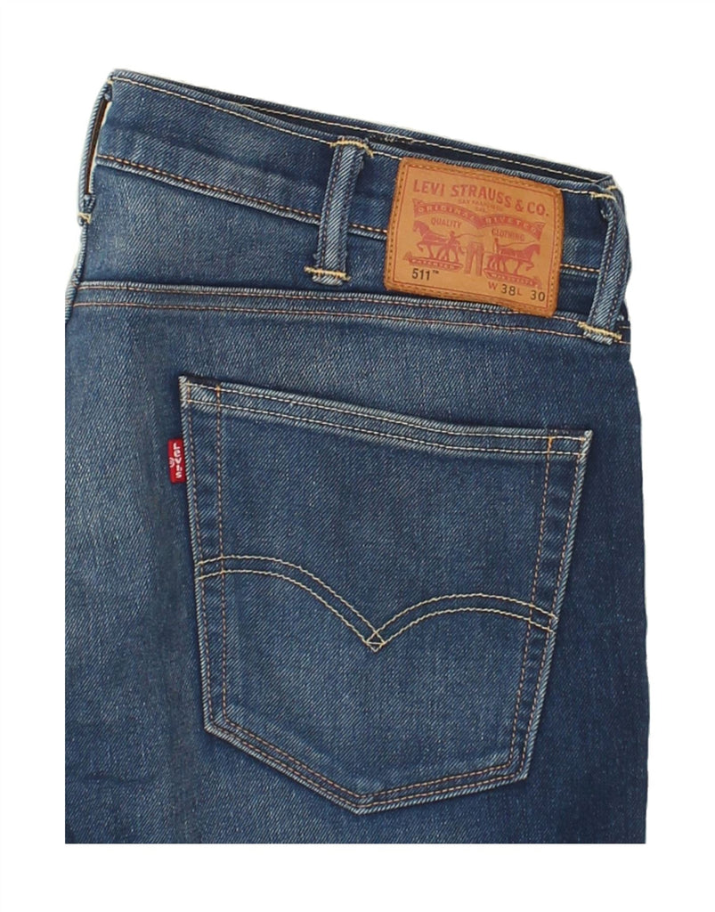 LEVI'S Mens 511 Slim Jeans W38 L28 Blue Cotton | Vintage Levi's | Thrift | Second-Hand Levi's | Used Clothing | Messina Hembry 