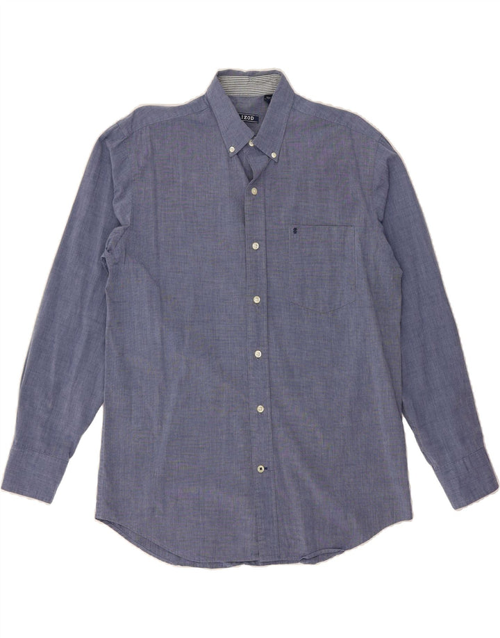 IZOD Mens Shirt Medium Blue Cotton Vintage Izod and Second-Hand Izod from Messina Hembry 