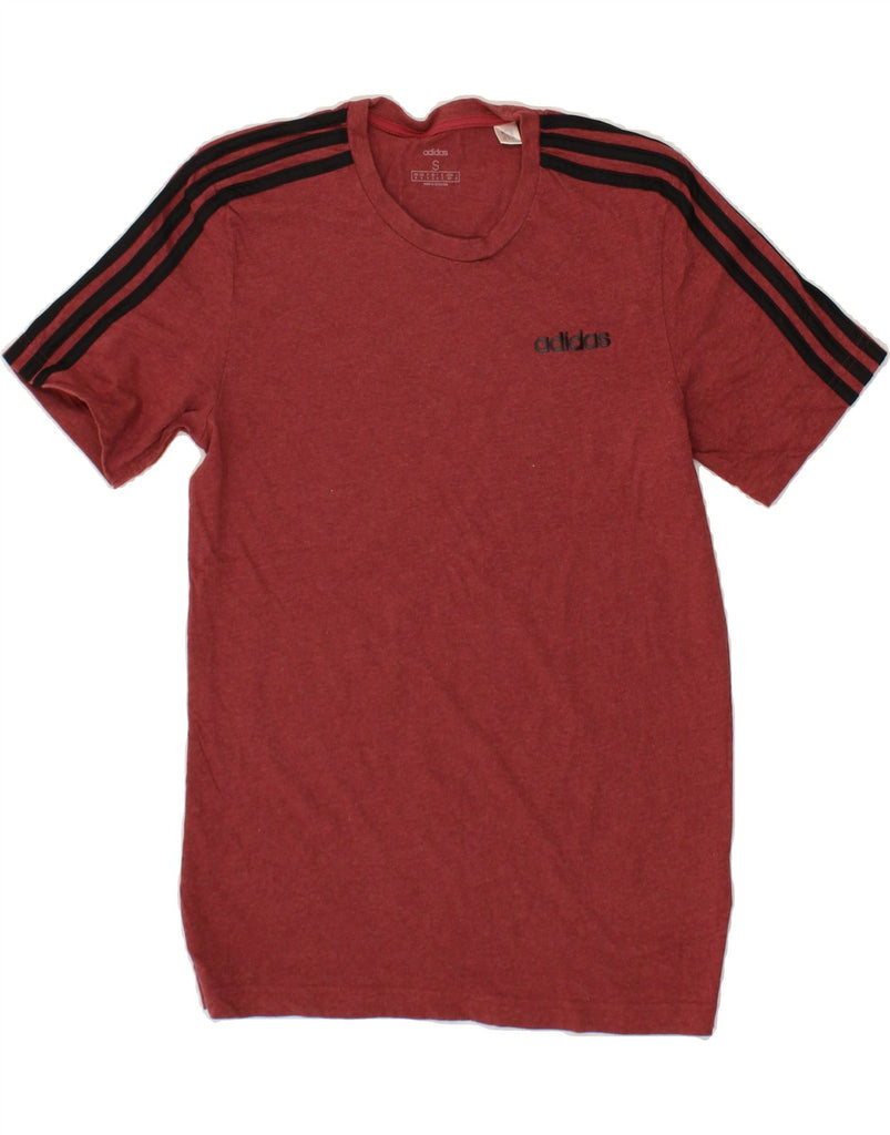 ADIDAS Mens T-Shirt Top Small Maroon Cotton Vintage Adidas and Second-Hand Adidas from Messina Hembry 
