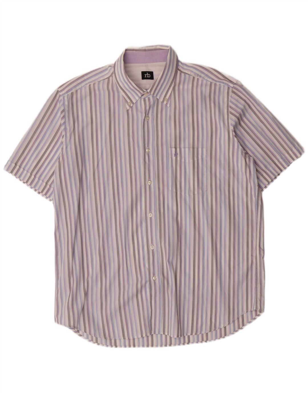 Roccobarocco Mens Shirt Size 46 18 1/2 XL Multicoloured Striped