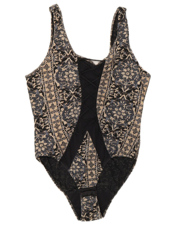 Vintage Womens Bodysuit US 4 Small Multicoloured Floral