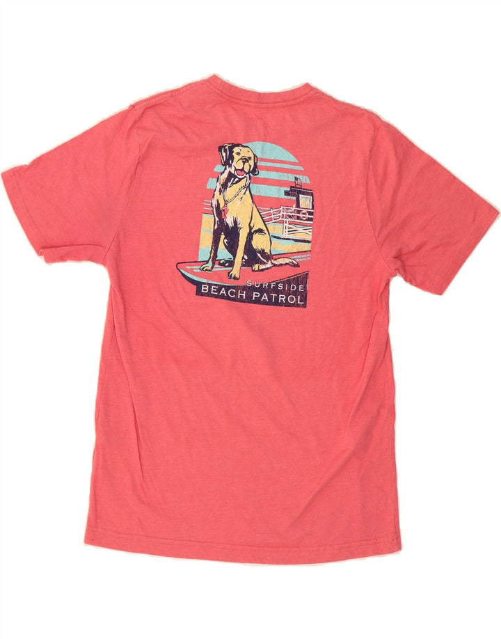 IZOD Mens Salt Water Graphic T-Shirt Top Medium Pink Cotton Vintage Izod and Second-Hand Izod from Messina Hembry 