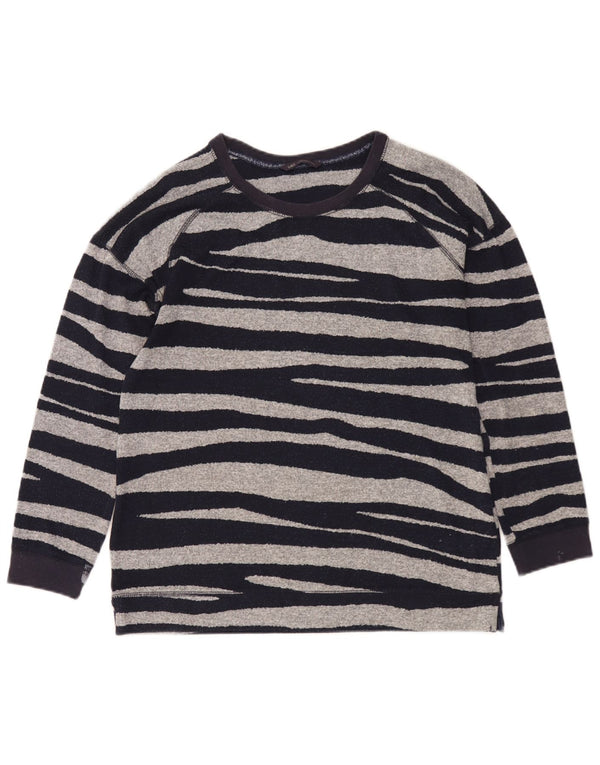 Marks & Spencer Womens Boat Neck Jumper Sweater UK 14 Large Navy Blue