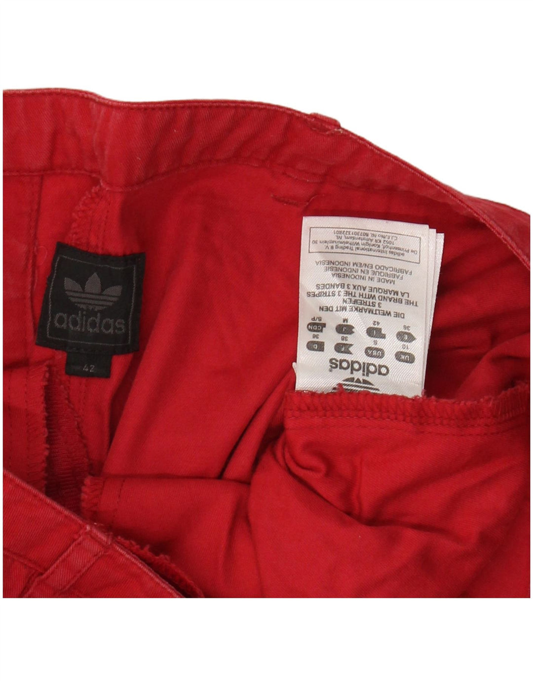 Adidas Womens Hot Pants UK 10 Small W29  Red Cotton