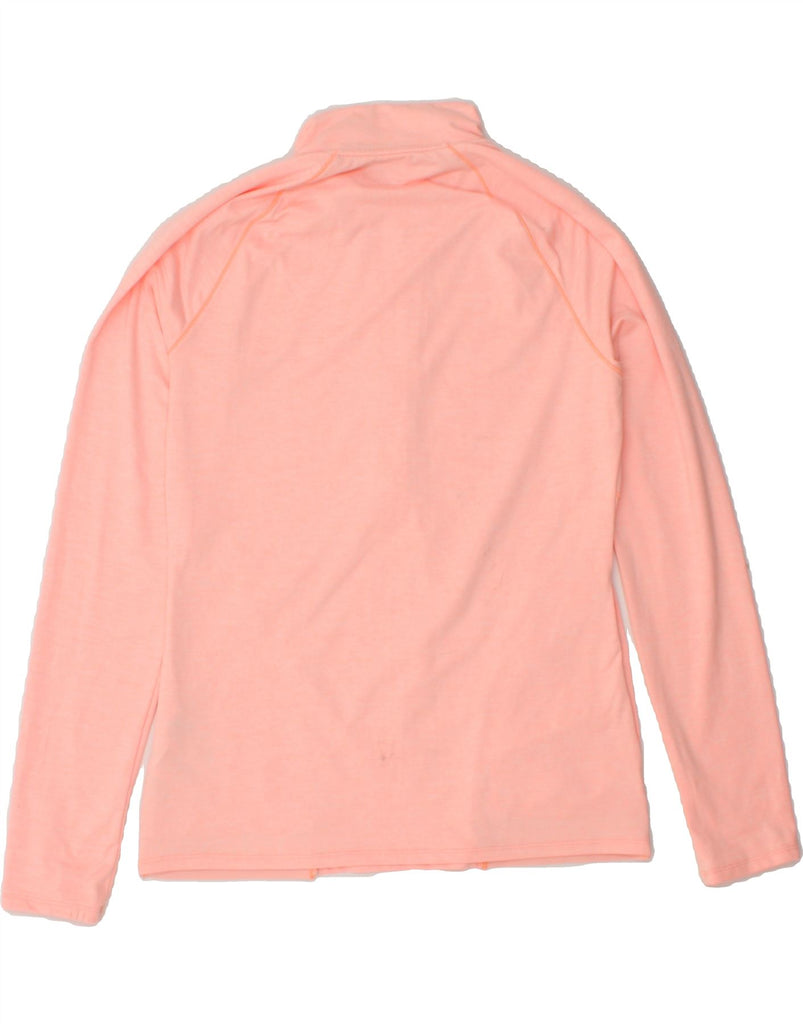 ADIDAS Womens Zip Neck Pullover Tracksuit Top UK 14 Medium Pink Polyester Vintage Adidas and Second-Hand Adidas from Messina Hembry 