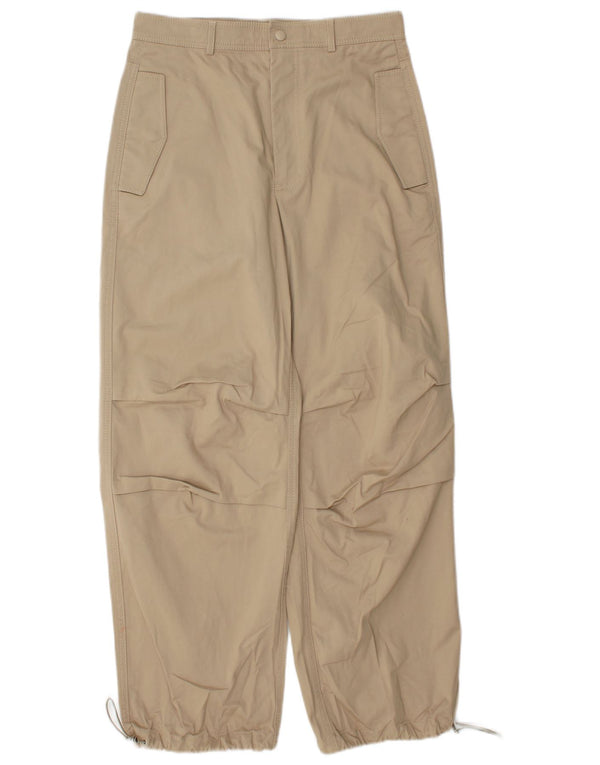 Zara Womens Joggers Casual Trousers Small W26 L28 Khaki Cotton