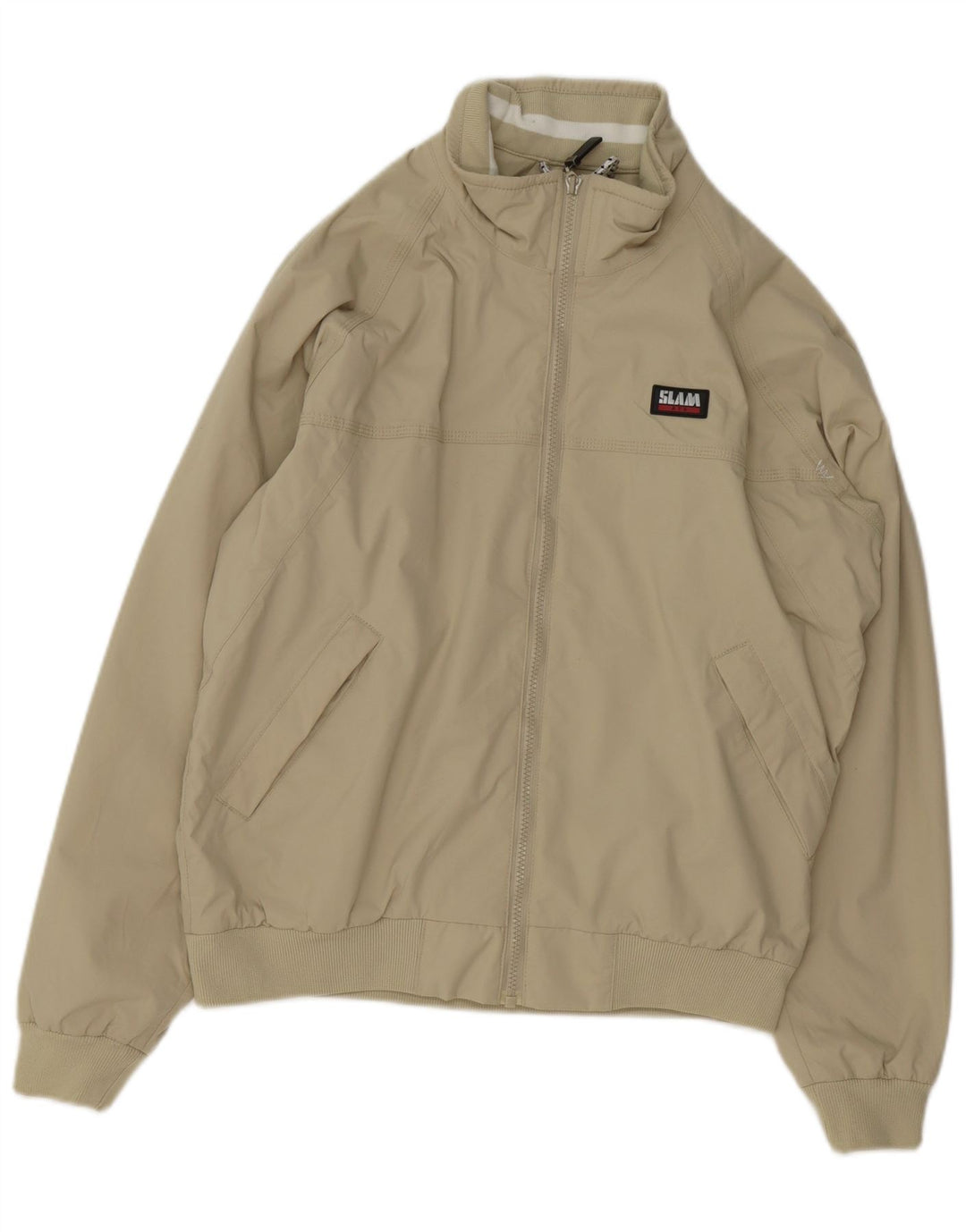 Slam Mens Bomber Jacket UK 36 Small Green Nylon