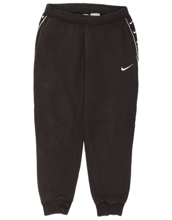 Nike Mens Tracksuit Trousers Joggers Small Black Colourblock Cotton Sports