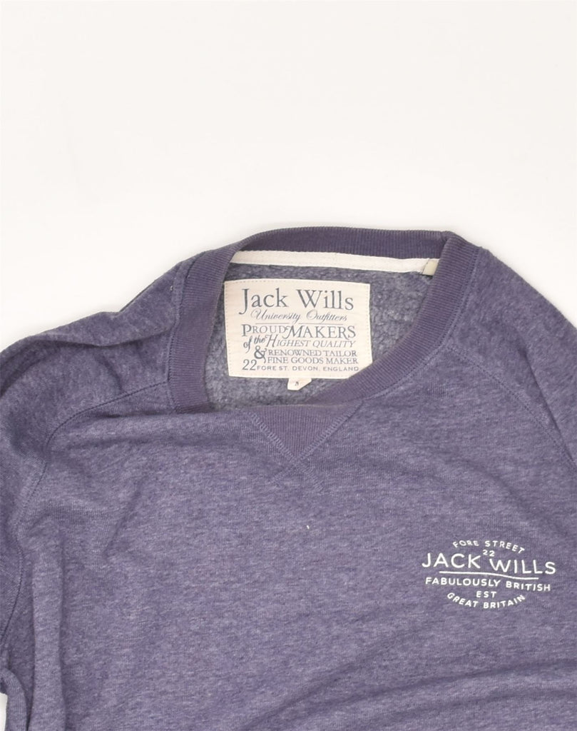 JACK WILLS Mens Sweatshirt Jumper Medium Blue Cotton | Vintage Jack Wills | Thrift | Second-Hand Jack Wills | Used Clothing | Messina Hembry 