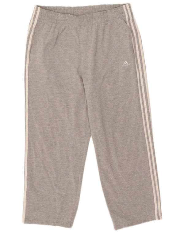 Adidas Mens Tracksuit Trousers XL Grey Flecked Cotton