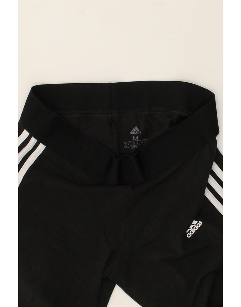 ADIDAS Womens Leggings UK 12/14 Medium Black | Vintage Adidas | Thrift | Second-Hand Adidas | Used Clothing | Messina Hembry 