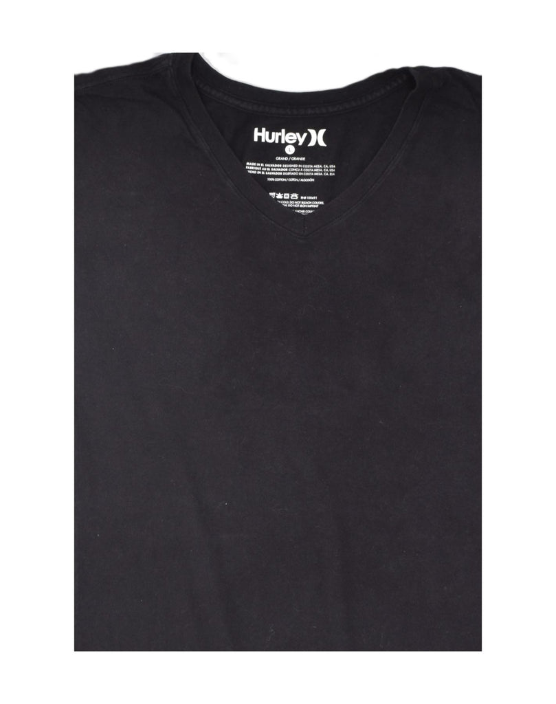 HURLEY Mens T-Shirt Top Large Black Cotton | Vintage Hurley | Thrift | Second-Hand Hurley | Used Clothing | Messina Hembry 