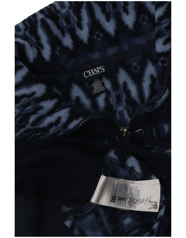 Chaps Womens Fleece Gilet UK 16 Large Navy Blue Geometric Polyester
