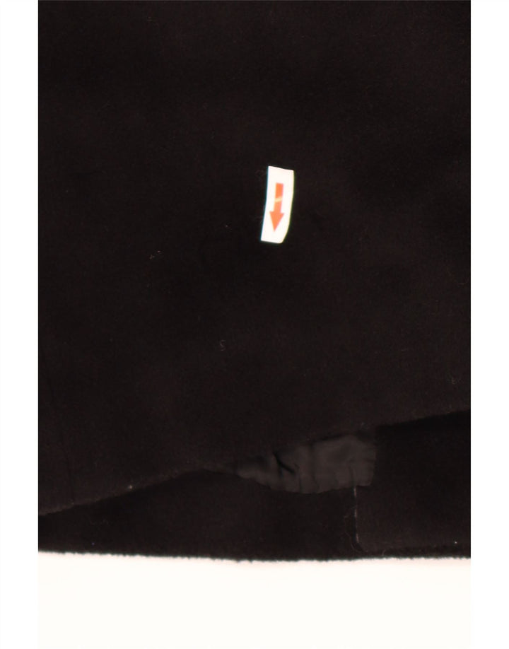 Max Mara Womens Wool Double Breasted Coat UK 12 Medium Black Wool Classic