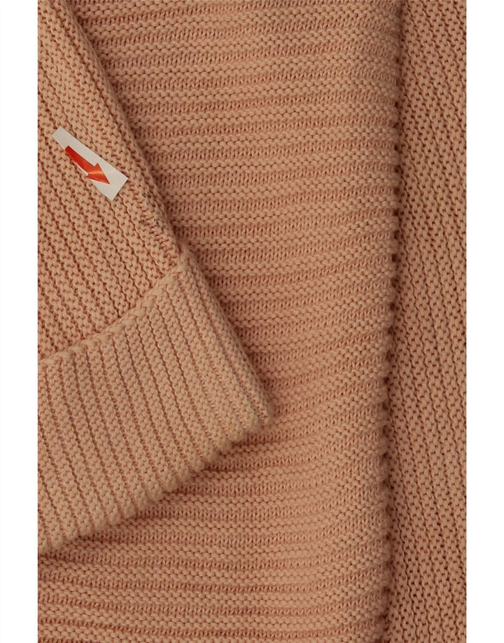 Massimo Dutti Womens V-Neck Jumper Sweater UK 16 Large Pink