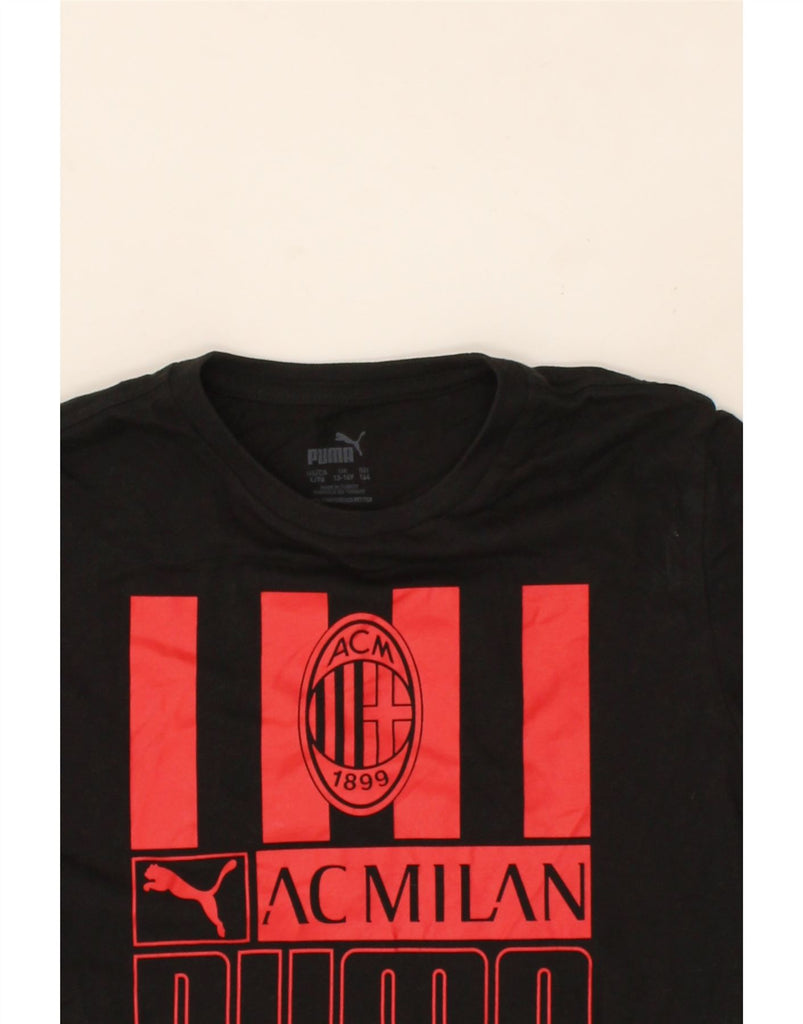 PUMA Boys AC Milan Graphic T-Shirt Top 13-14 Years  Black Cotton Vintage Puma and Second-Hand Puma from Messina Hembry 