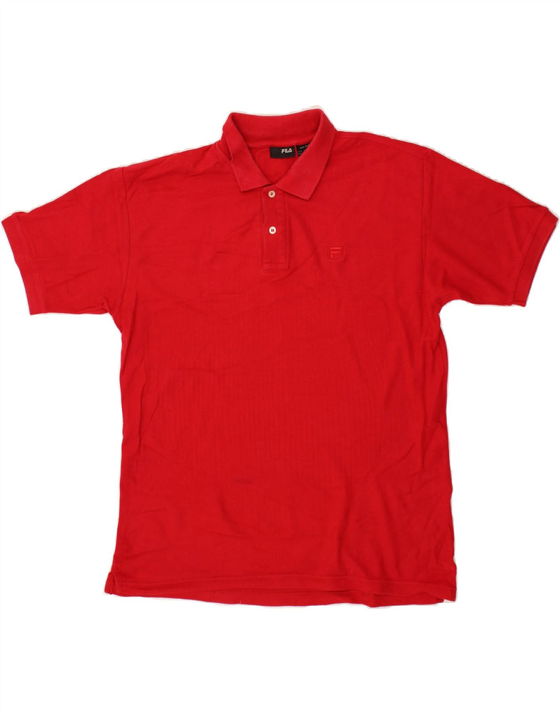 FILA Mens Polo Shirt Large Red Cotton Vintage Fila and Second-Hand Fila from Messina Hembry 