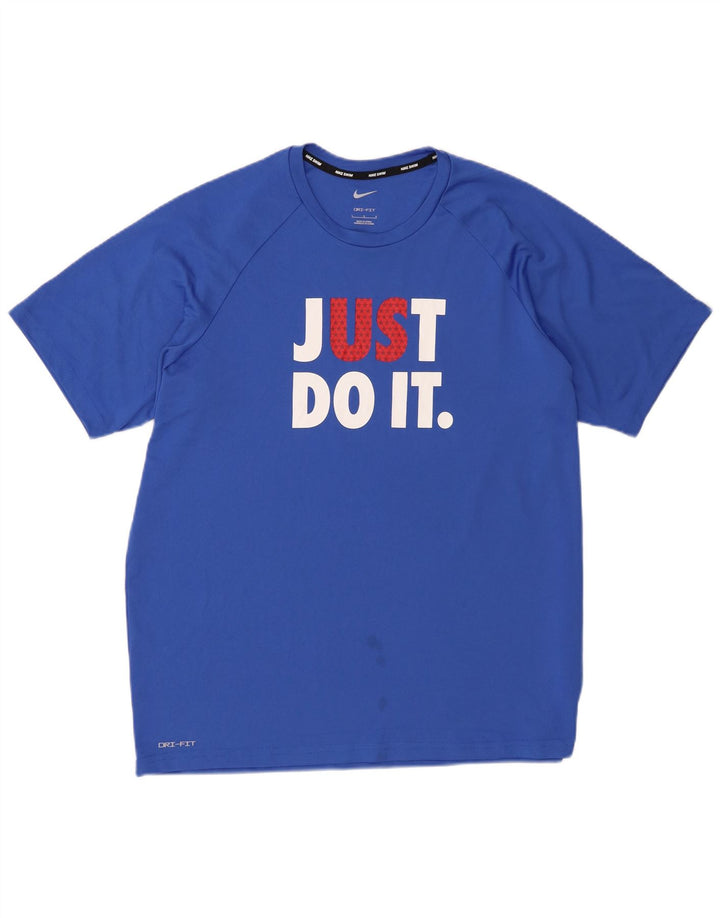 Nike Mens Dri Fit Graphic T-Shirt Top Large Blue