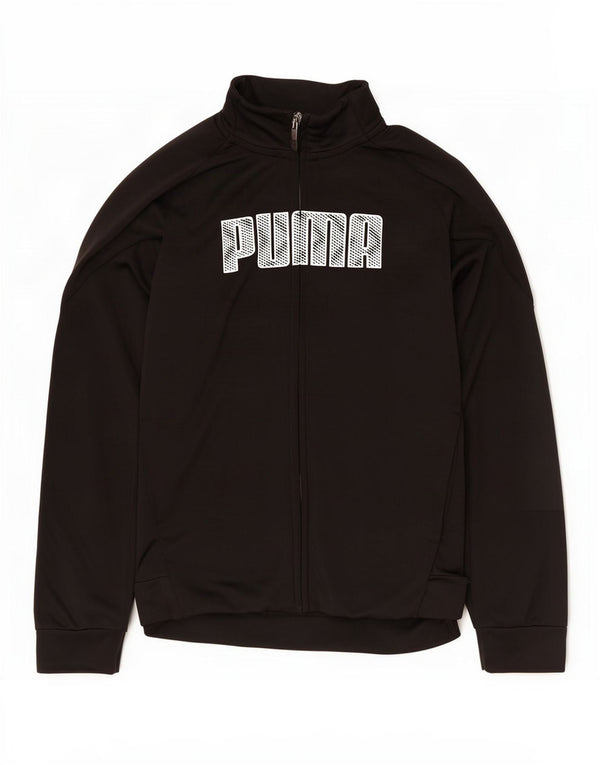 Puma Boys Graphic Tracksuit Top Jacket 11-12 Years Black