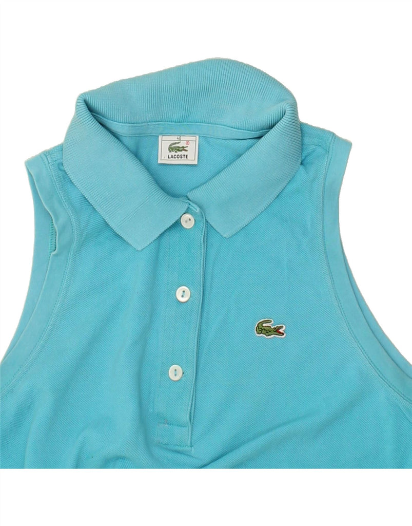 LACOSTE Womens Sleeveless Polo Shirt Size 40 Medium Blue Cotton Vintage Lacoste and Second-Hand Lacoste from Messina Hembry 